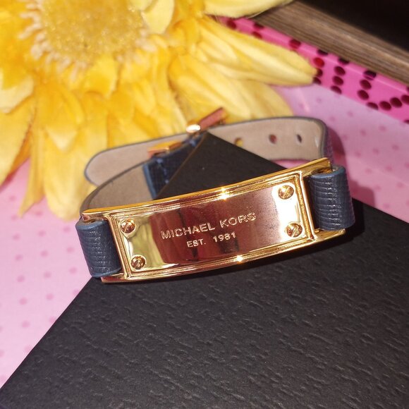 Michael Kors Jewelry - MK blue leather bracelet
